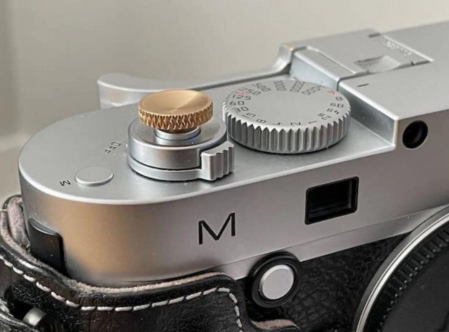 YEWOOP Lf-B Metal Brass Knurled Concave Shutter Release Button Compatible with Fujifilm, Hasselblad, Rolleiflex, Nikon Better Balance & Grip