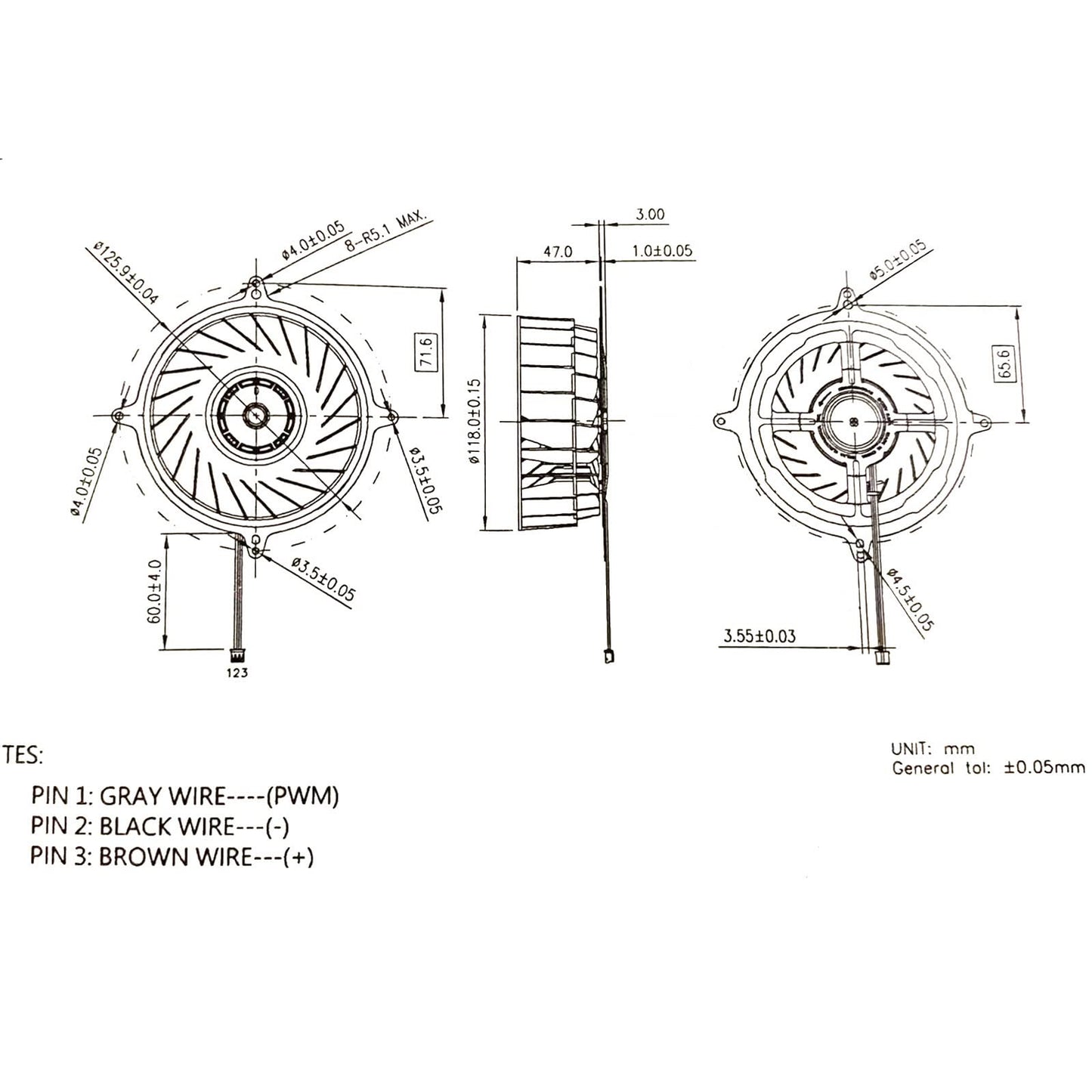 Internal CPU Cooling Fan Replacement for Sony PlayStation 5 PS5 23 Blades Fan 17 Blades CFI-1015A CFI-1015B CFI-1002A/B CFI-1016A/B CFI-1018A/B