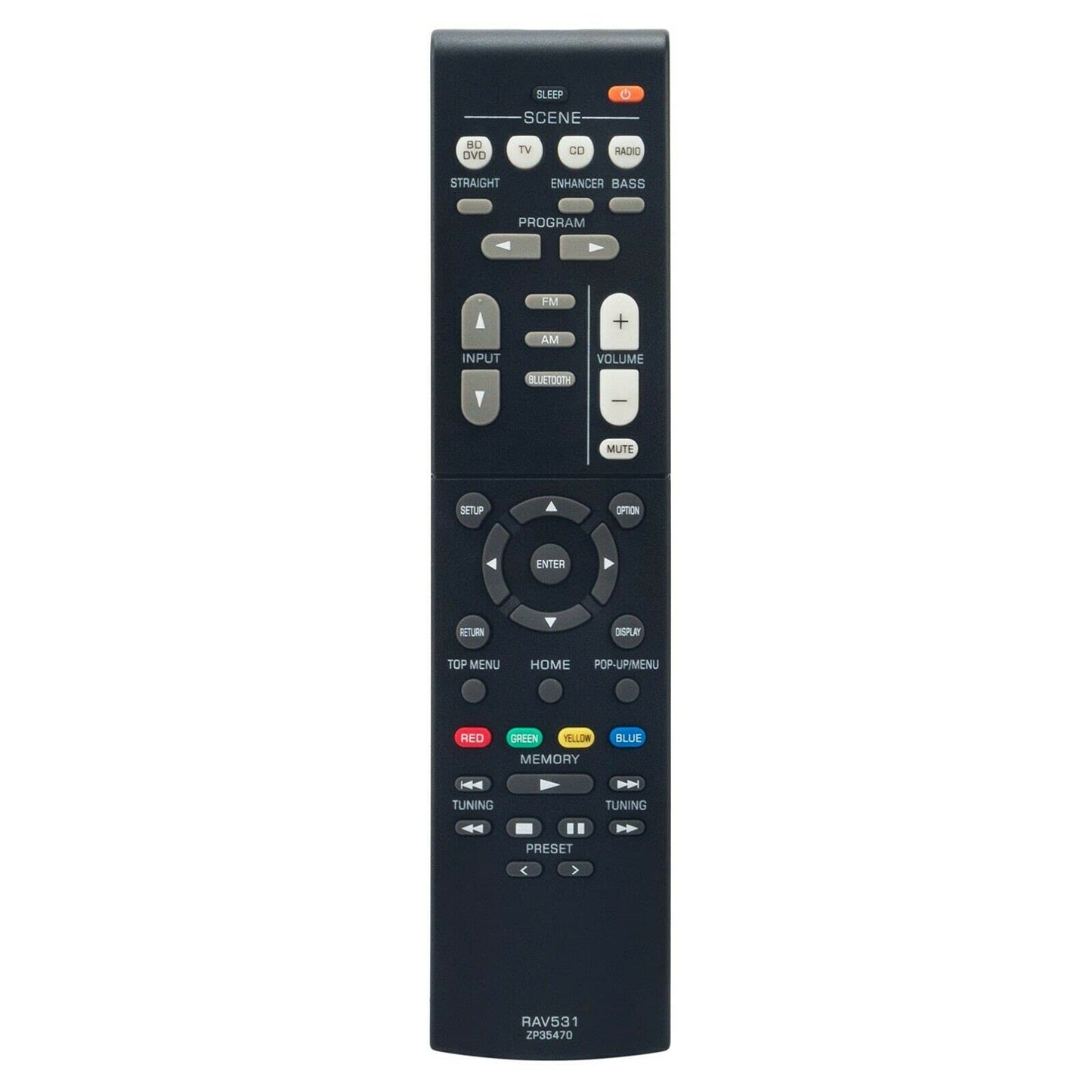 NTQinParts Replacement Remote Control Controller for Yamaha YHT-3920UBL YHT-4920UBL YHT-5920UBL 5.1-Channel Home Theater AV Receiver
