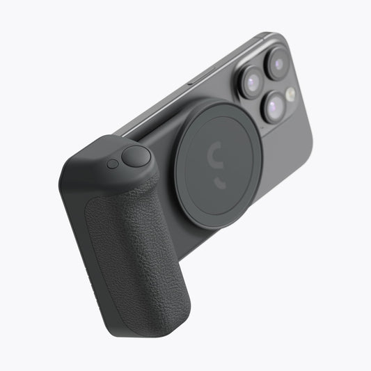 ShiftCam SnapGrip Essential - Magnetic Phone Camera Grip with Wireless Shutter Button & Tabletop Dock - Compatible with iPhone & Android - Midnight