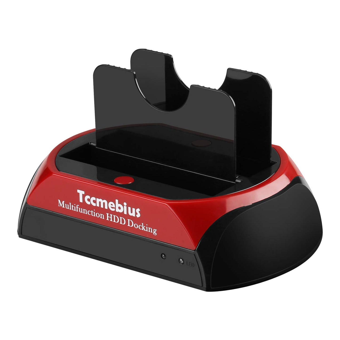 Tccmebius USB 2.0 Hard Drive Docking Station, TCC-S867-US USB 2.0 to 2.5 3.5 Inch SATA IDE Dual Slots Reader External Enclosure, for 2.5" 3.5" IDE
