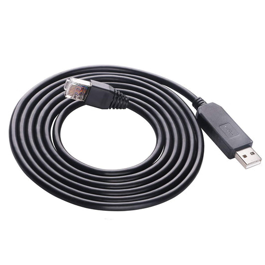 5FT USB Console Cable Compatible for Cisco Juniper Router Switch FT232RL Chip USB to RS232 RJ45 Console Serial Cable for Windows 8, 7, Vista, Mac