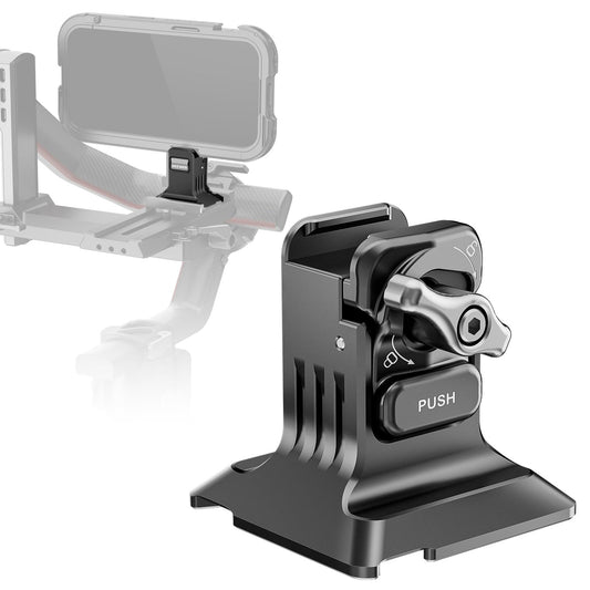 NEEWER Phone Tripod Mount with Arca Type Base, 1/4" Threads, Quick Release Clamp Compatible with iPhone 16 Pro Max S25 Ultra Phone Cage DJI RS4 Mini