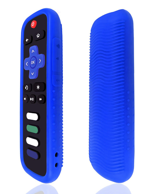 Universal Silicone Protective Cover Case Skin for Roku Voice Remote - Shockproof, Dustproof, and Washable - Fits Most TCL Smart TV Roku Controller
