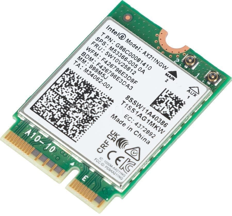 WiFi 6E Adapter for Intel AX211 | Tri-Band, Up to 2.4 Gbps | CNVio2 M.2 | Bluetooth 5.3 Support | Requires Intel 11th Gen and Above CPUs, Windows
