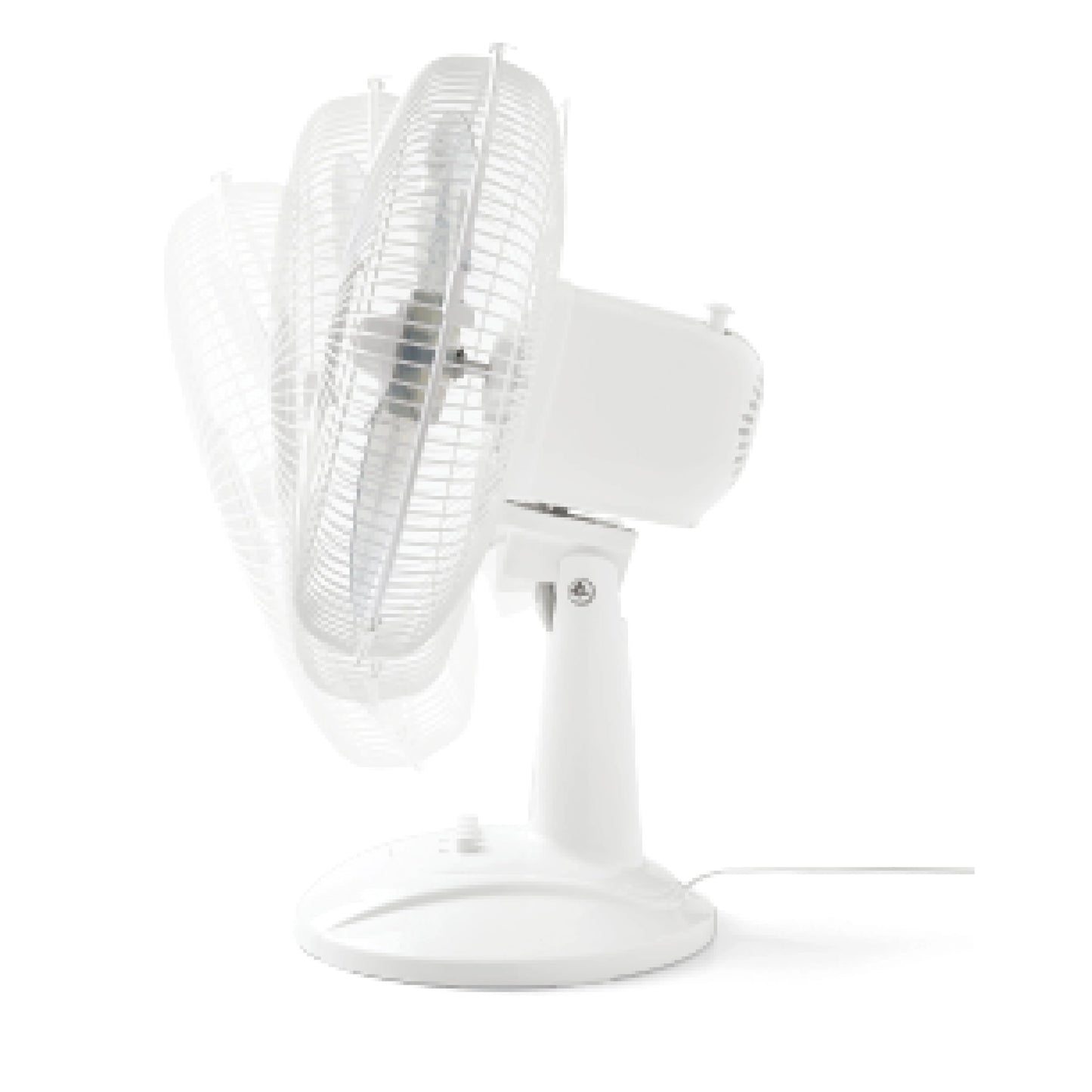 CNEIESD 12-Inch 3-Speed Oscillating Table Fan, 882 CFM Cooling, Adjustable Tilt & Oscillation (White)