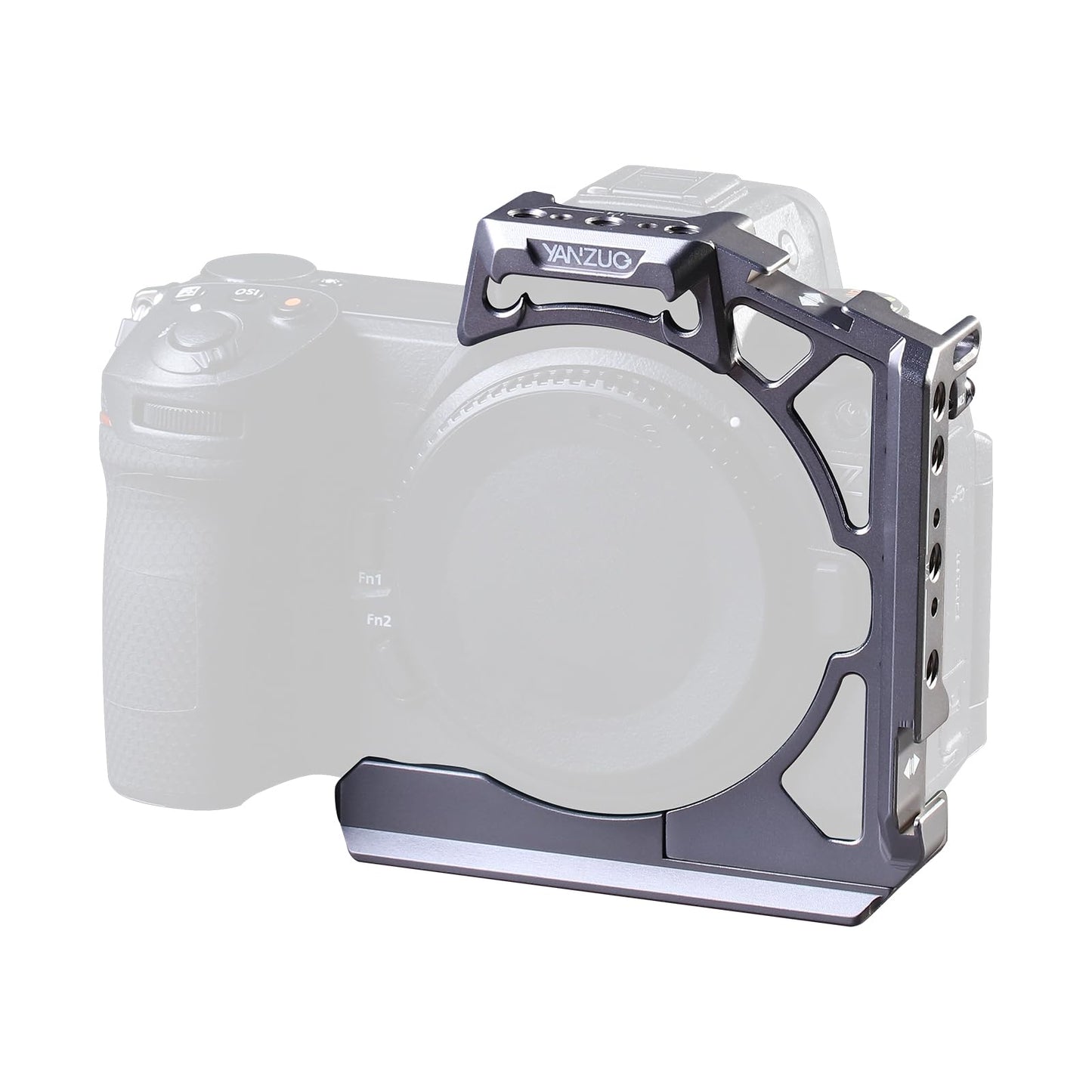YANZUO Half Cage for Nikon Z6 III, Lightweight Aluminum Camera Rig with Dual Side Arca-Swiss & Dual Cold Shoes, Magnetic Tool Storage for Quick Setup