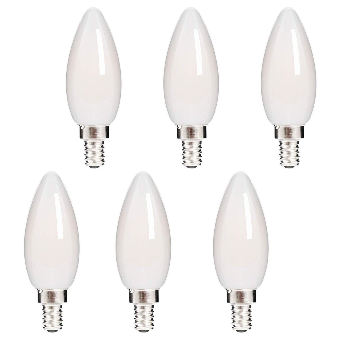 HOLA E12 LED Candelabra Chandelier Light Bulb Dimmable, 2700K 4.5W 6 Pack