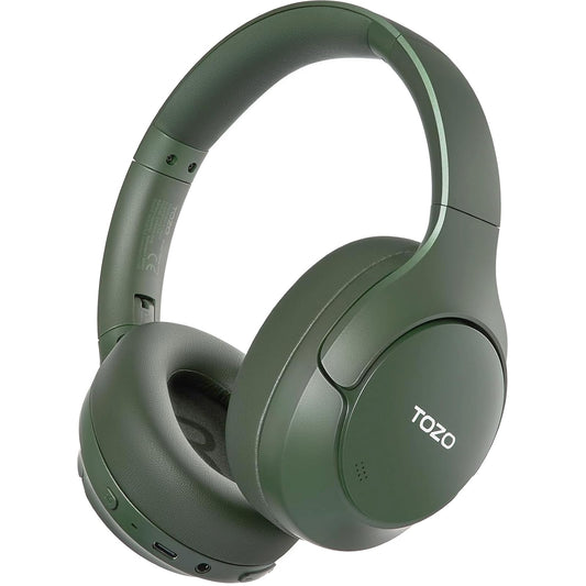TOZO HT3 Hybrid Noise Cancelling Headphones, 90H Playtime Wireless Over Ear Bluetooth Headset, Spatial Audio AI Chat with 5 Mics, Supports Dual…