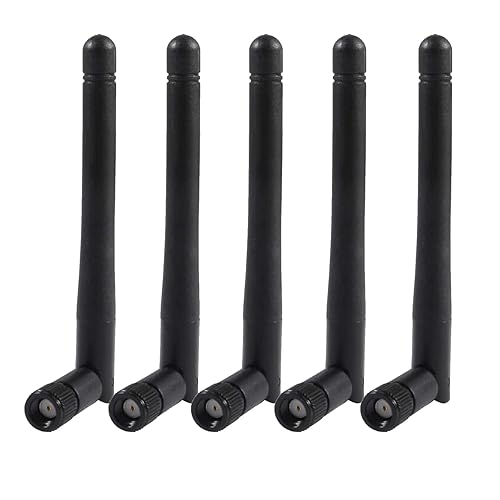 AEDIKO 5pcs Dual Band WiFi Antenna 2.4GHz 5/5.8GHz 3dBi RP-SMA Male Antenna for Wireless Vedio Security IP Camera Recorder Surveillance Recorder Truck