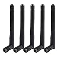 AEDIKO 5pcs Dual Band WiFi Antenna 2.4GHz 5/5.8GHz 3dBi RP-SMA Male Antenna for Wireless Vedio Security IP Camera Recorder Surveillance Recorder Truck
