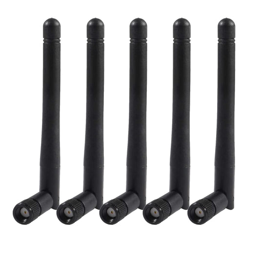 AEDIKO 5pcs Dual Band WiFi Antenna 2.4GHz 5/5.8GHz 3dBi RP-SMA Male Antenna for Wireless Vedio Security IP Camera Recorder Surveillance Recorder Truck