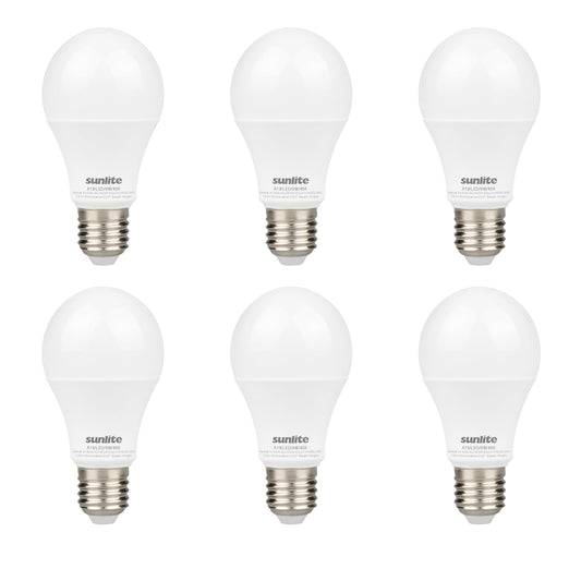 Sunlite LED A19 Light Bulb, 9 Watts (60W Equivalent), 800 Lumens, 120V, Dimmable, Medium E26 Base, 90 CRI, 230 Degree Beam Angle, UL Listed, Title-20