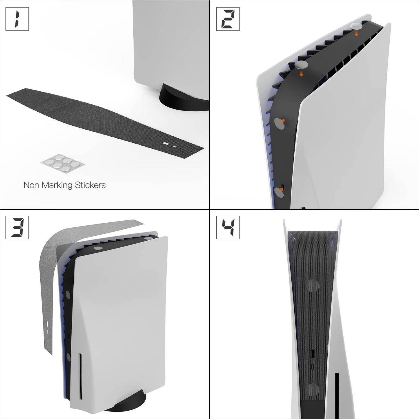 Dust Cover Net for PS5 Console, PS5 Heatsink Barrier Pets Hair Anti-dust Cover Dustproof for Playstation 5 Optical Drive Version/Digital Version Game