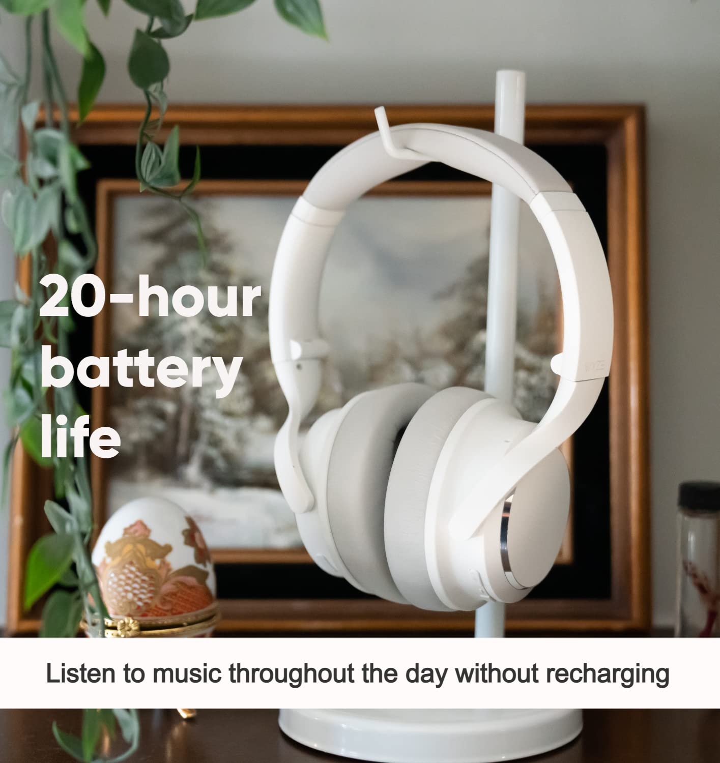 WYZE Noise Cancelling Headphones and Hard Case for Travel, Wireless Over The Ear Bluetooth Headphones with Active Noise Cancellation, Transparency…