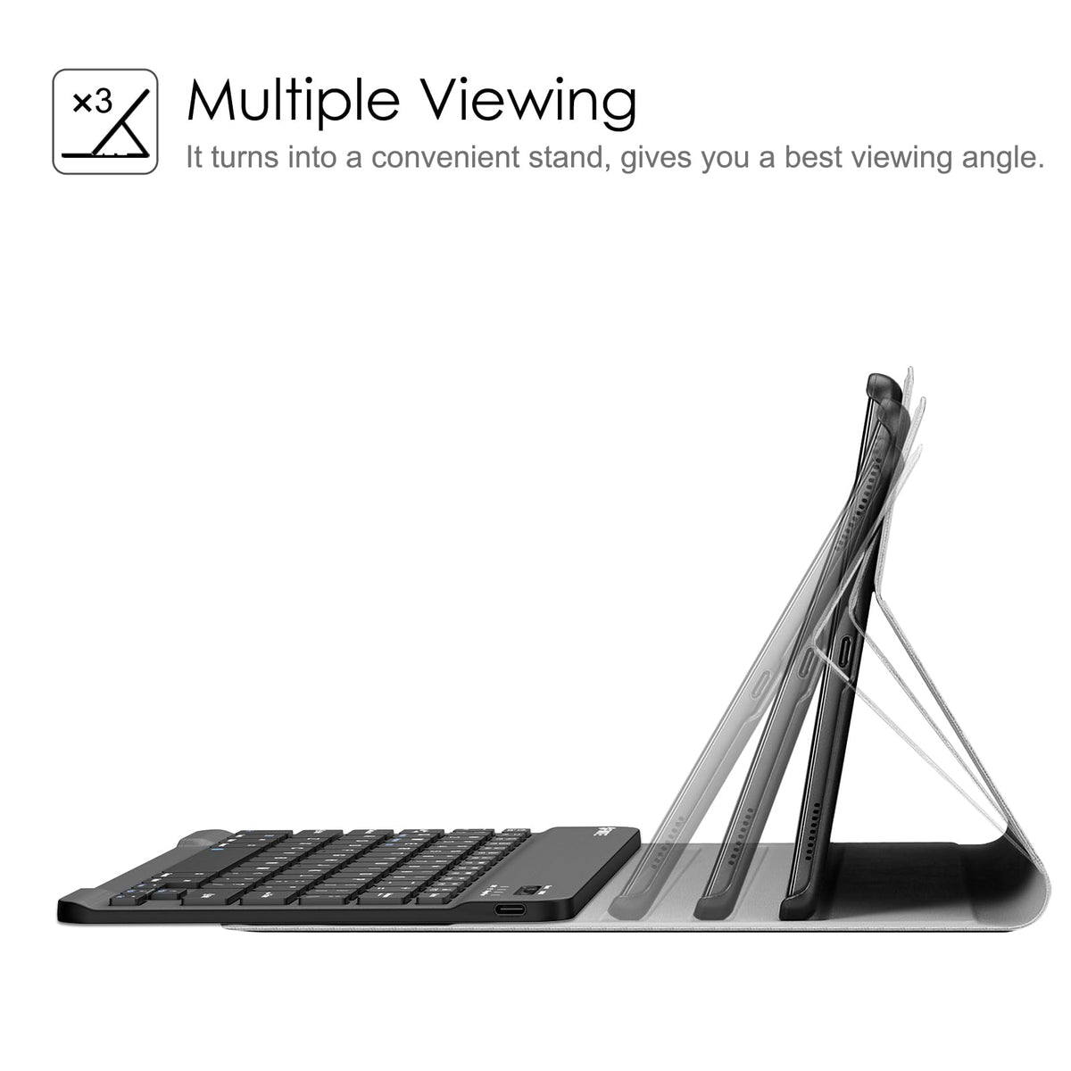 FINTIE Keyboard Case for Galaxy Tab A 10.1 2019 SM-T510/T515/T517, Black