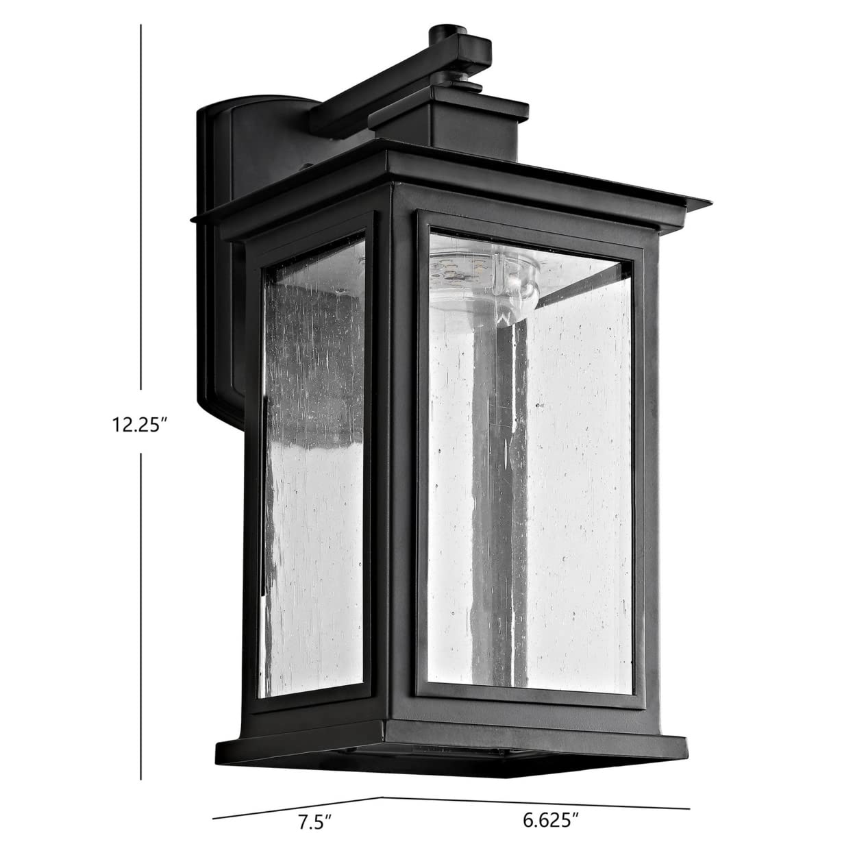 SAFAVIEH PLT4003A Lighting Taylen Rectangle Wall (LED Bulb Included) Outdoor Lantern, Orb