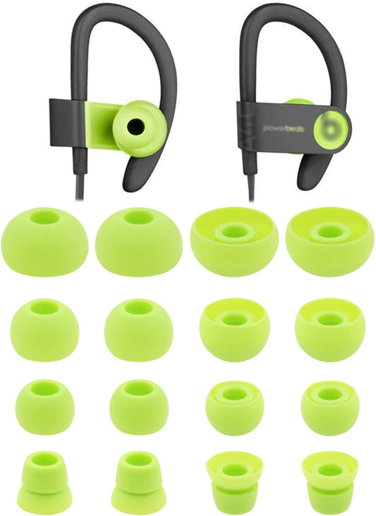 ALXCD Ear Tips for PB3 Powerbeats 3 Headphone, SML 3 Sizes 6 Pair Silicone Replacement Earbud Tips & 2 Pair Double Flange Ear Tips, Fit for Beats