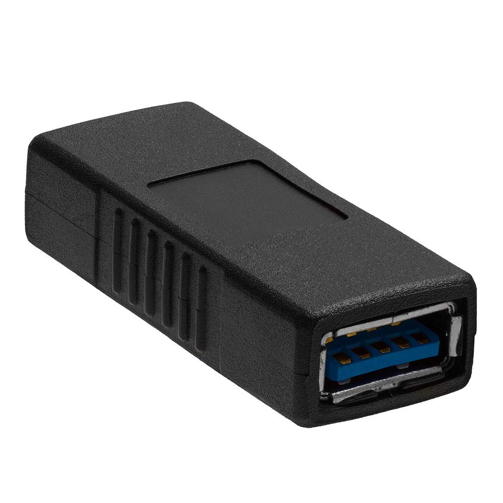 Cmple - USB Adapter Coupler USB 3.0 Female to Female Straight Bridge Type-A Jack to Jack Extension Connector Converter SuperSpeed 5 Gbps Data…