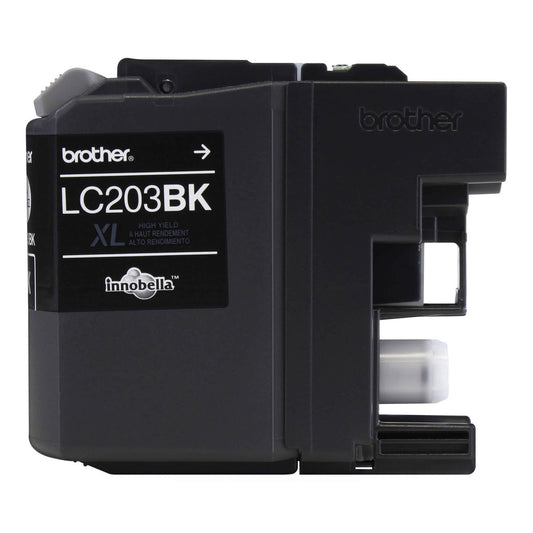 Brother Genuine High Yield Black Ink Cartridge, LC203BK, Replacement Black Ink, Up to 550 Pages, Amazon Dash Replenishment, LC203