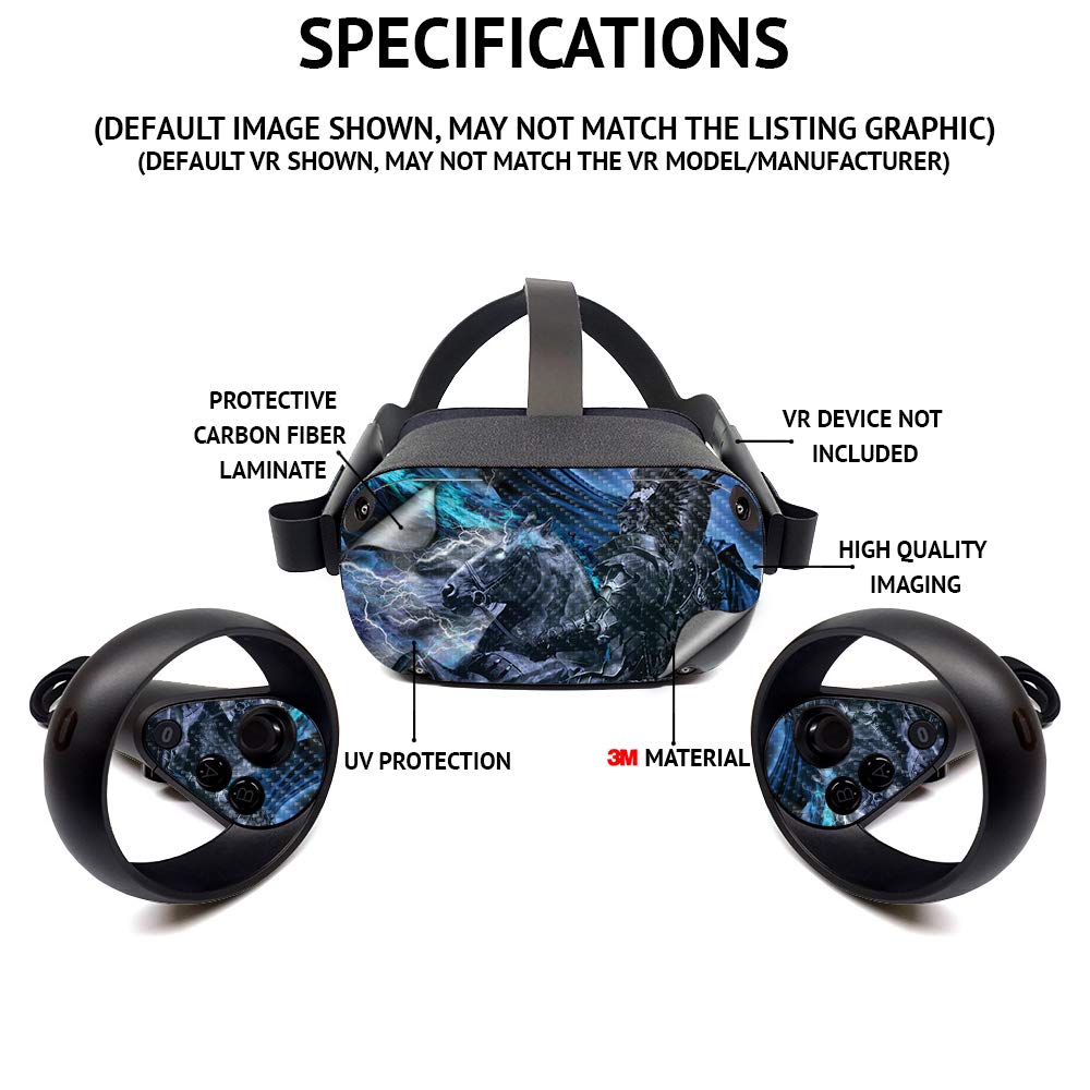 MightySkins Carbon Fiber Skin Compatible with Sony Playstation VR2-13th Nightmare | Protective Durable Textured Carbon Fiber Finish | Easy to Apply