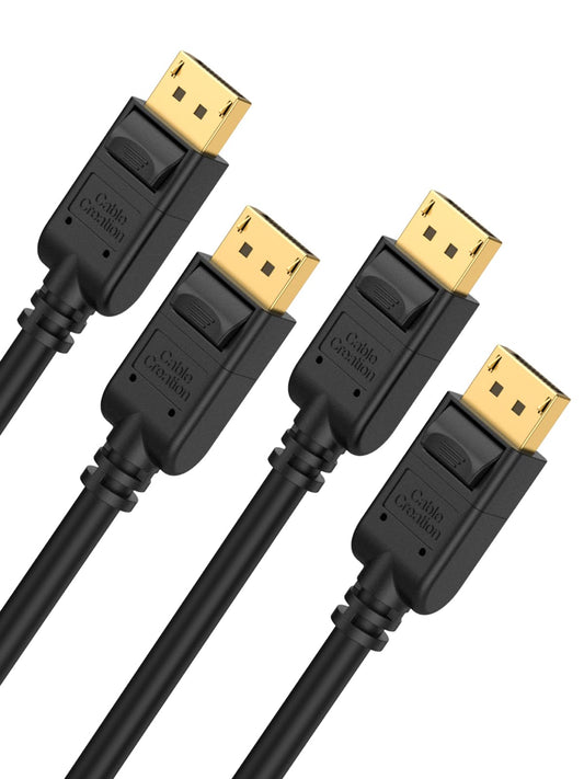 CableCreation 2-Pack DisplayPort 6 Ft/1.8M, 4K DP to DP Cable 1.2 Support 4K@60Hz, 2K@144Hz Compatible with Computer, Desktop, Laptop, PC, Monitor