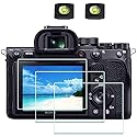 ULBTER Screen Protector for Sony alpha a7II A7III A7 III A7 II A7R IV A7R III A7R II & Hot Shoe Cover [3+2Pack] 0.3mm 9H Hardness Tempered Glass Cover