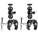 koolehaoda Double Ballhead Ball Arm Camera Clamp Mount Monitor Mount Bracket with Crab Clamp for Ronin M Ronin MX Freefly MOVI Microphones(Double Ball
