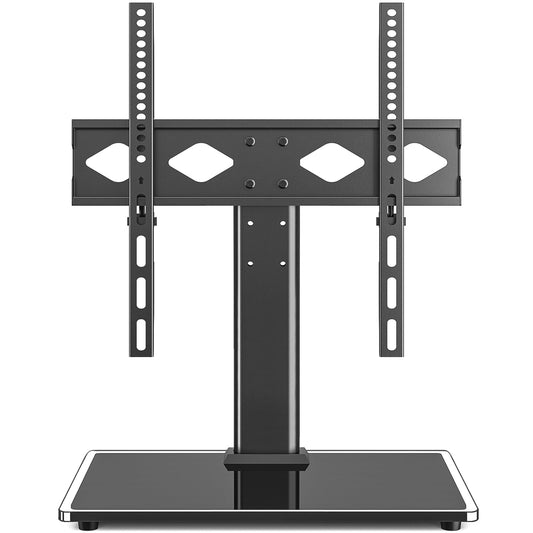 Rfiver Universal Table Top TV Stand TV Base Replacement for Most 27-60 Inch LCD LED Flat Curved Screen TVs Holds up to 88lbs, Height Adjustable TV