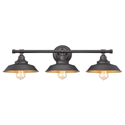 Westinghouse 6344900 Iron Hill Three-Light Indoor Wall Fixture, 3, Oil Rubbed Bronze