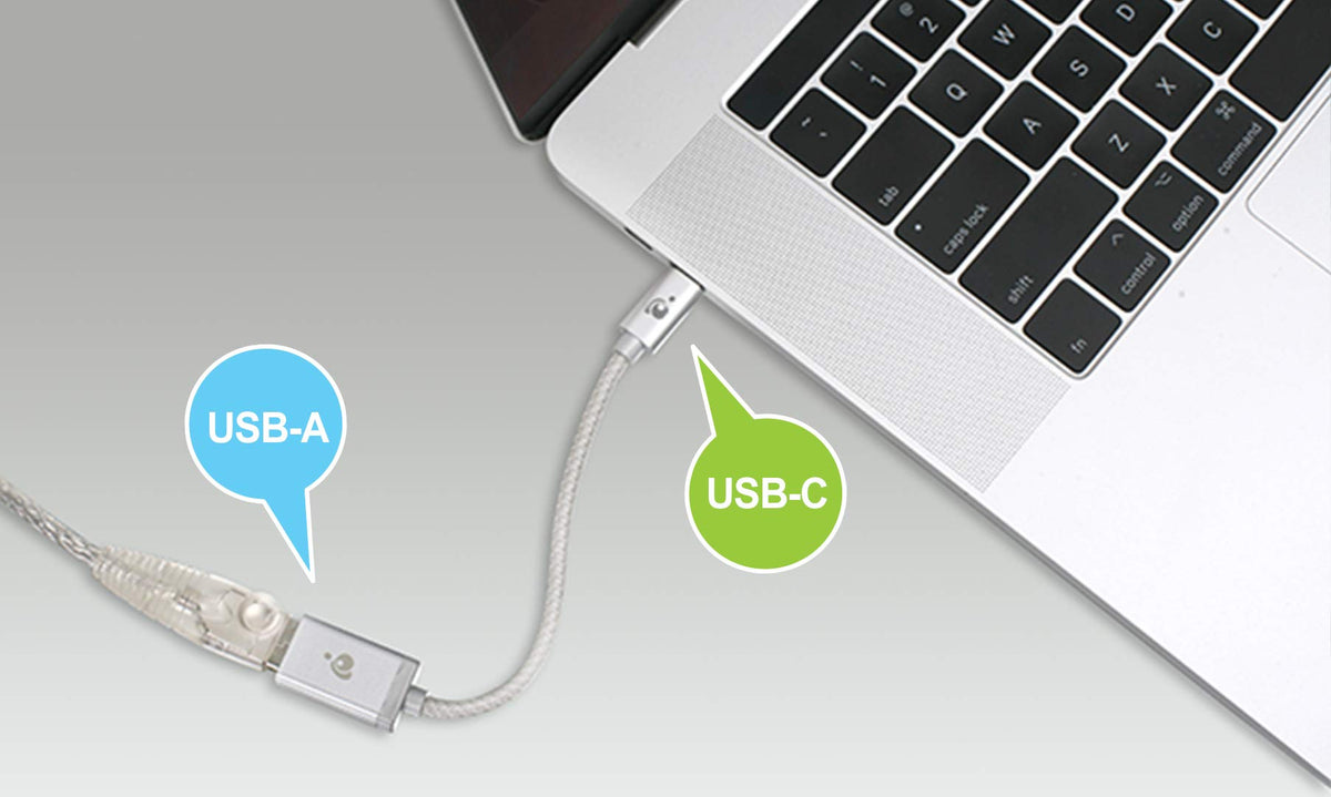 IOGEAR 4 Port USB 2.0 Switch - Auto Printer Switch - USB-A to USB-C Adapter Kit - Manually or Auto Control - LEDs Indicate - Plug N Play
