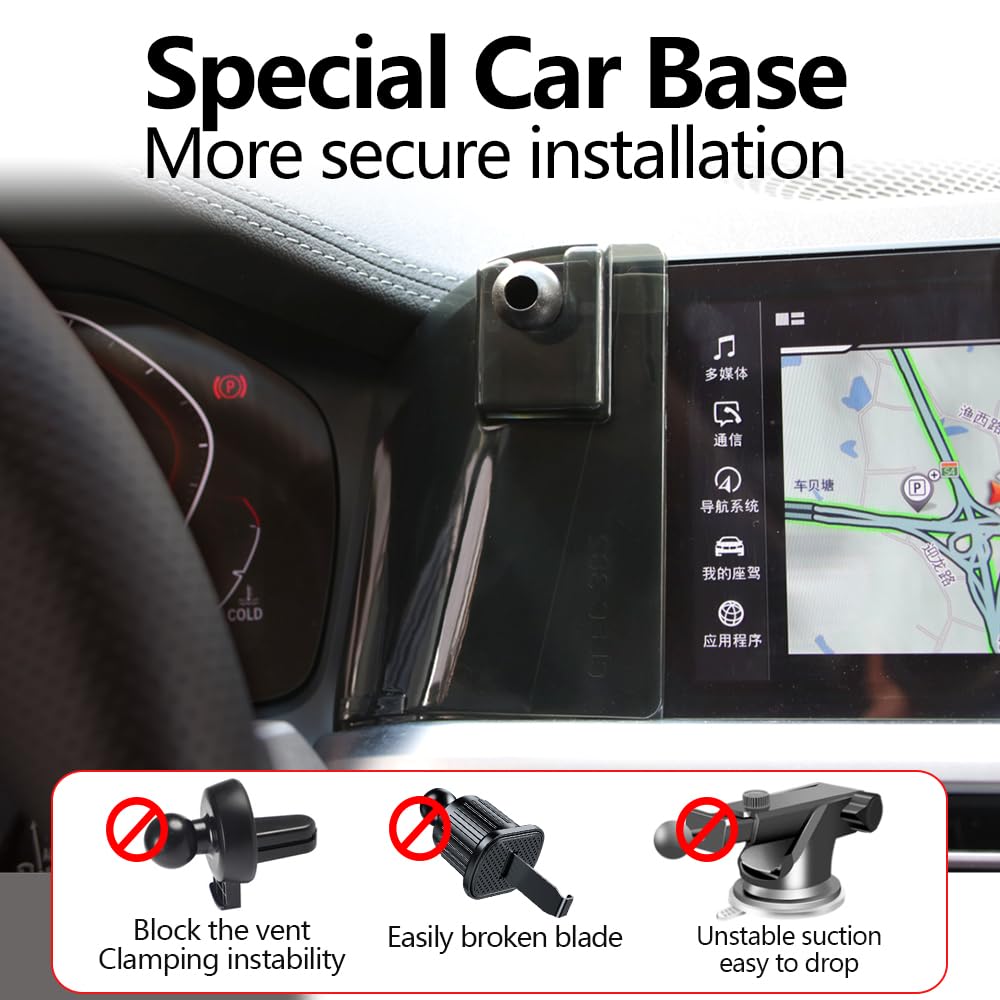 LUNQIN Car Phone Holder Mount for BMW 3 Series 2019 2020 2021 2022?BMW 4 Series 2021 2022 2023 Auto Accessories Interior Decoration Mobile Cell
