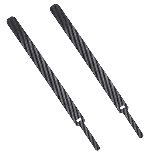 LONYEON 2Pack Reusable Self Ties - Cord Wrap and Hook Loop Cords Management for Home and Office Organization Straps,Black