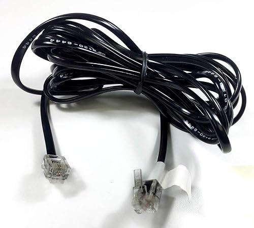 10 Foot Black RJ11 Telephone Cable 2 4P2C (A15B)