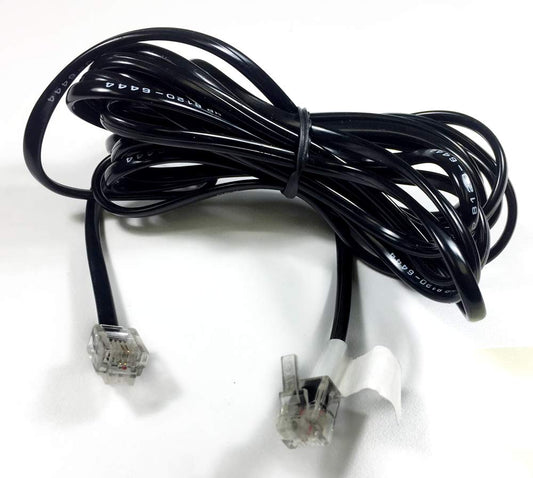 10 Foot Black RJ11 Telephone Cable 2 4P2C (A15B)