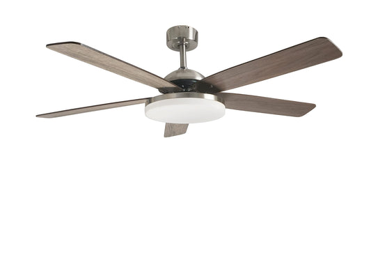 Good Housekeeping 63173-BN Adeline LED Indoor Ceiling Fan with Remote Control, Brushed Nickel, 52"