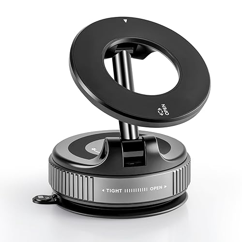 Bawyot Car Phone Holder Mount Magsafe [ Strongest Suction & Magnetic] Ultra Vacuum Suction Cup 360° Rotation Car Mount, Cell Phone Holders for All