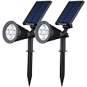 SOLVAO Solar Spot Light | Ultra Bright, All-Weather-Resistant, Waterproof | Auto On/Off Sensor, Adjustable 270° | Rechargeable LED for Outdoor