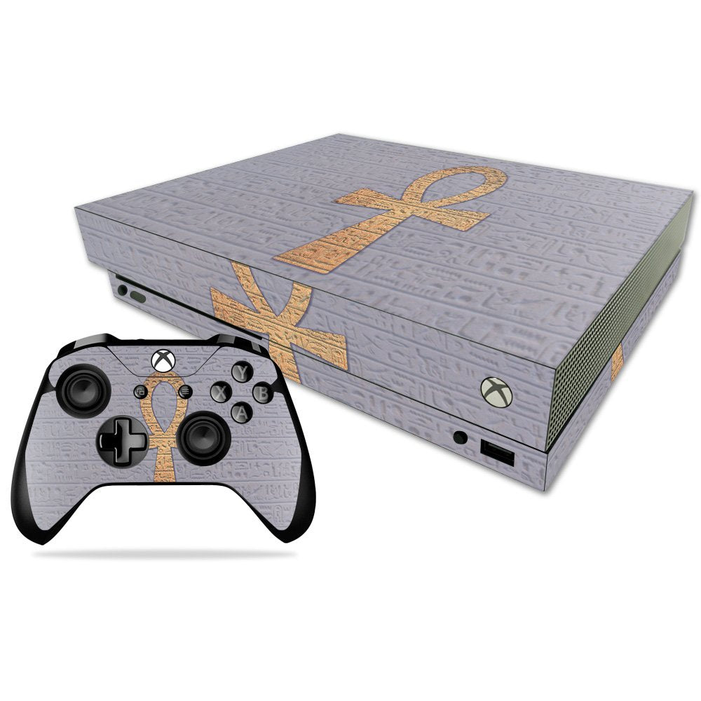 MightySkins Skin Compatible with Microsoft Xbox One X - Ankh | Protective, Durable, and Unique Vinyl Decal wrap Cover | Easy to Apply, Remove,