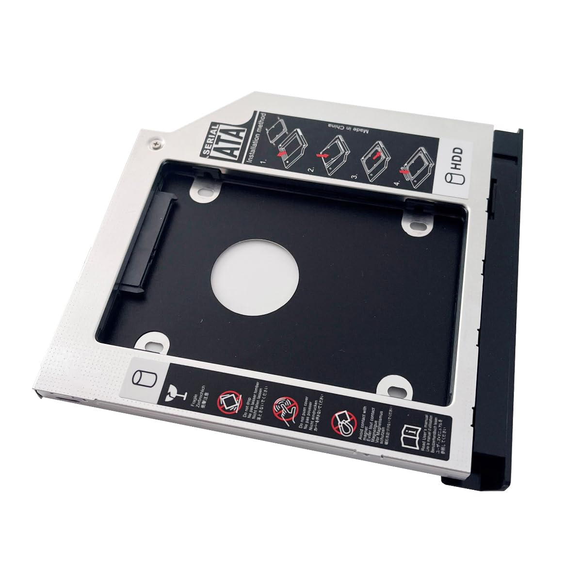 2nd HDD SSD Hard Drive Optical Frame Caddy Tray for Lenovo Thinkpad L560 L570 only with Bezel Front Panel Faceplate Metal Bracket Holder