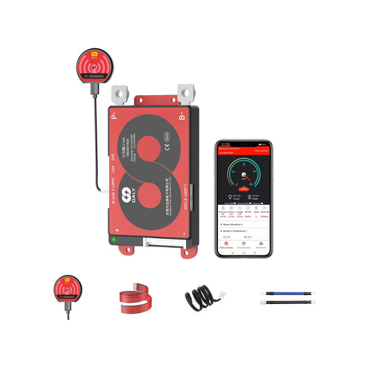 DALY Smart BMS with Bluetooth Module Li-ion 3S-20S 12V-72V 40A-500A Battery Protection Board for Li-ion Battery Pack(Li-ion 14S 48V 40A+BT Module)