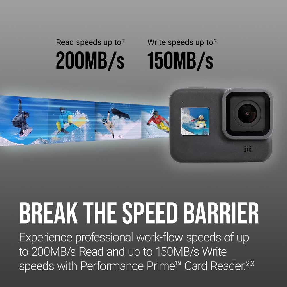 PNY 256GB PRO Elite Prime™ C10 U3 V30 A2 microSDXC Flash Memory Card - Ultra-Fast Speeds, Read 200MB/s, Write 150MB/s, 4K UHD, Full HD, UHS-I