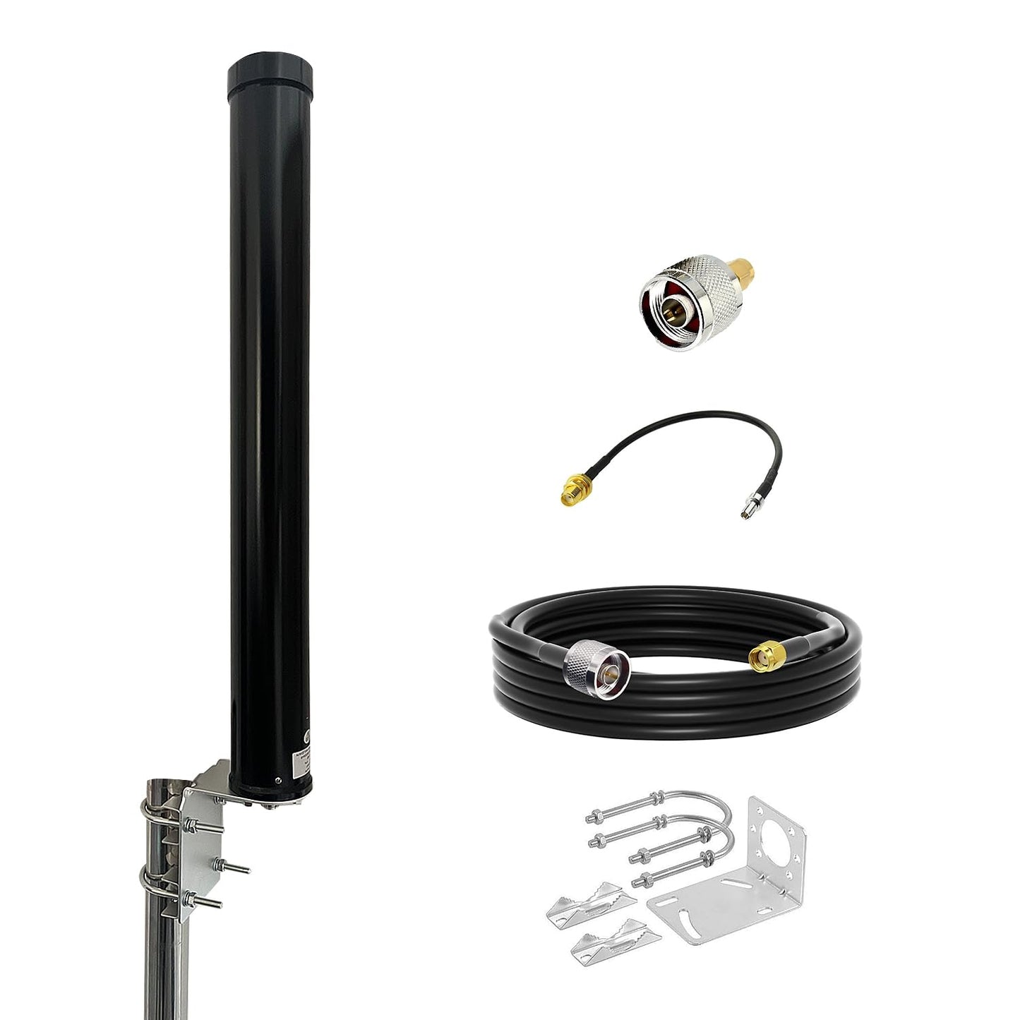 GTOMNI 4G LTE 5G Antenna Outdoor Omni Antenna Kit High Gain 12 dBi Wide-Band Outdoor WiFi Long Range/Cell Phone Antenna 698-3800MHz