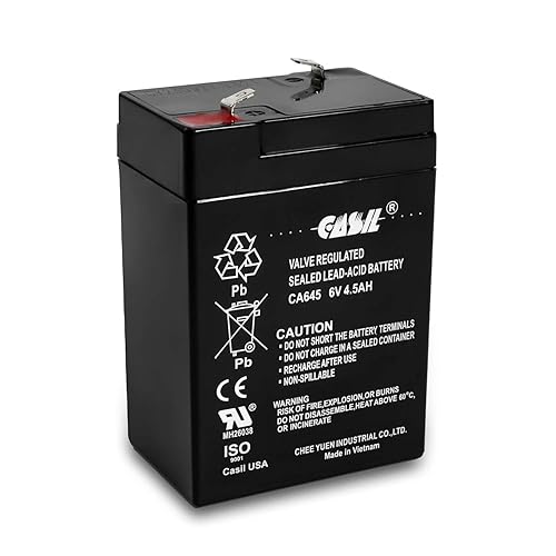 Casil 6V Rechargeable Battery for Deer Feeder - 6 Volt Rechargeable Battery Compatible with Moultrie & Wildgame Innovations Deer Feeder, Durable…