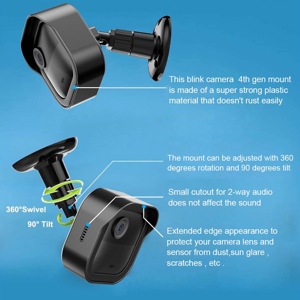 All-New Blink Outdoor Camera Surveillance Mount, 3 Pack Weatherproof Protective Housing and 360 Degree Adjustable Mount for Blink Outdoor 4/Outdoor