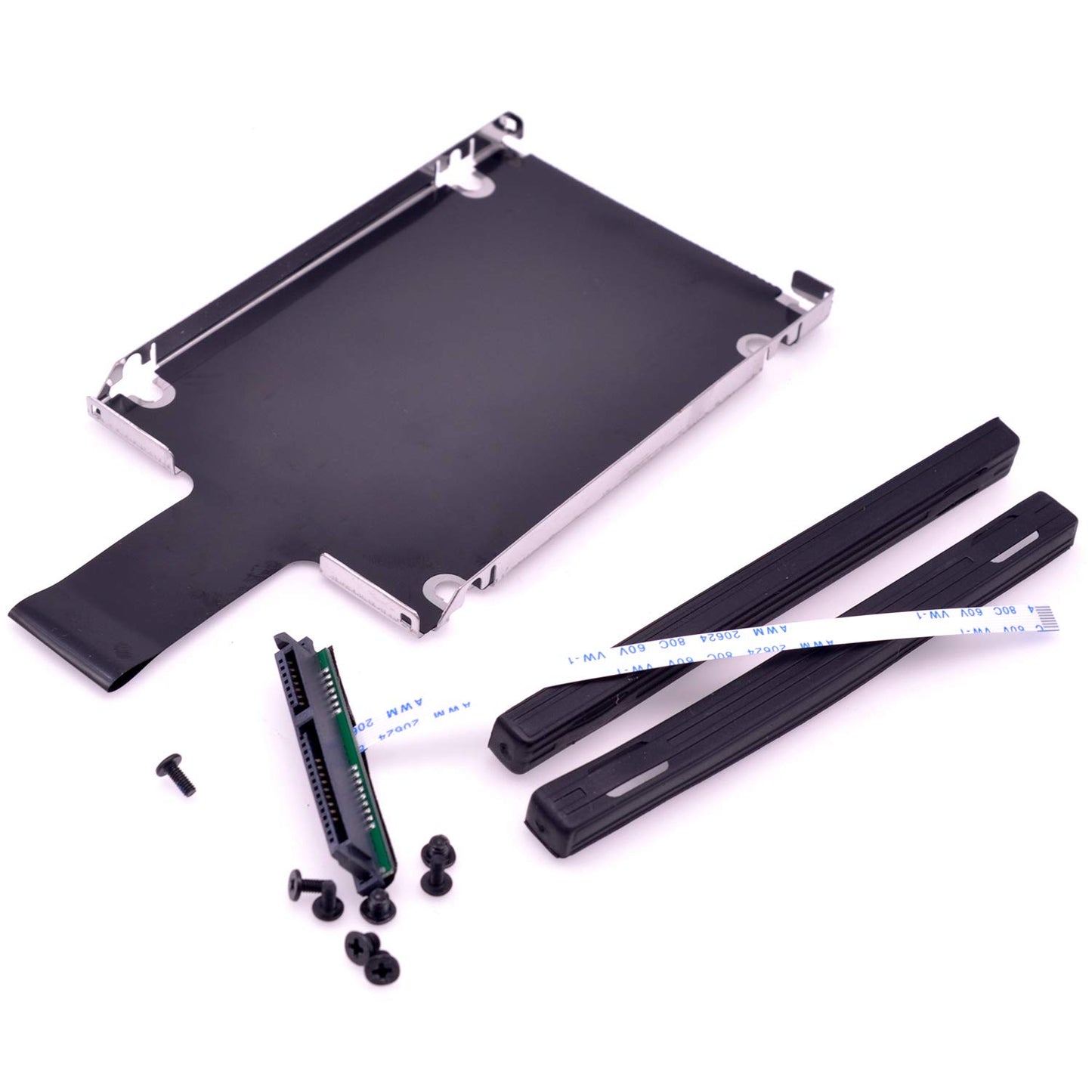 Deal4GO SSD SATA Hard Drive Cable w/HDD Caddy Bracket for HP 15s-dy/du/gr/DW Series, Black Plastic, Compatible with 2.5 inch SATA HDD/SSD up to 7mm,