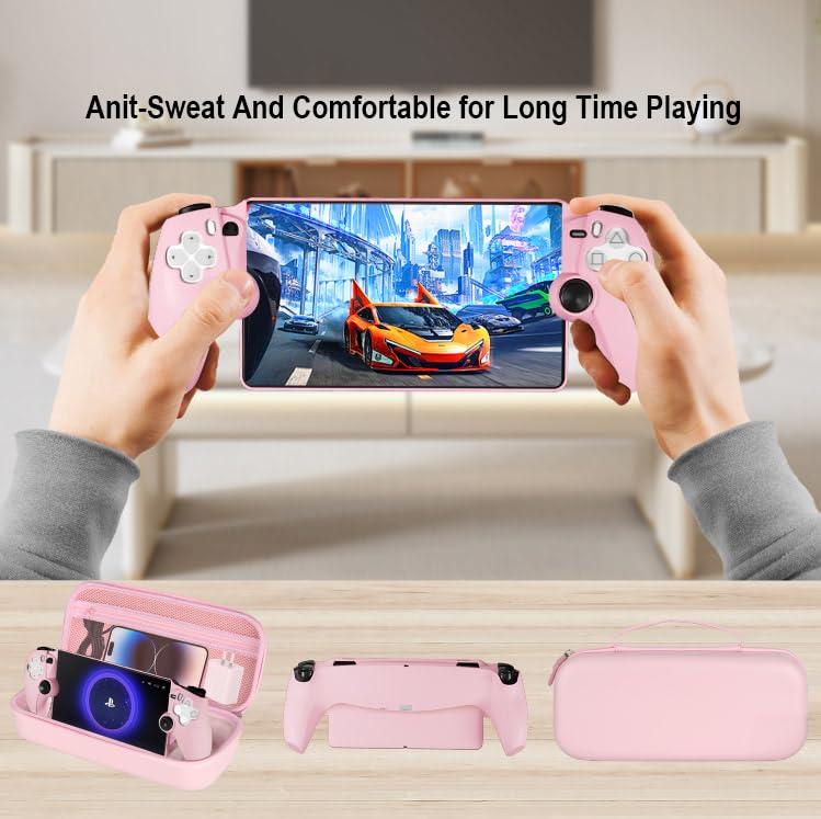 EIELST Accessories Bundle for Playstation Portal Remote Player - Cute PS5 Portal Accessories Kit with Carry Case, Protective Cover Case Set and 2 Pack