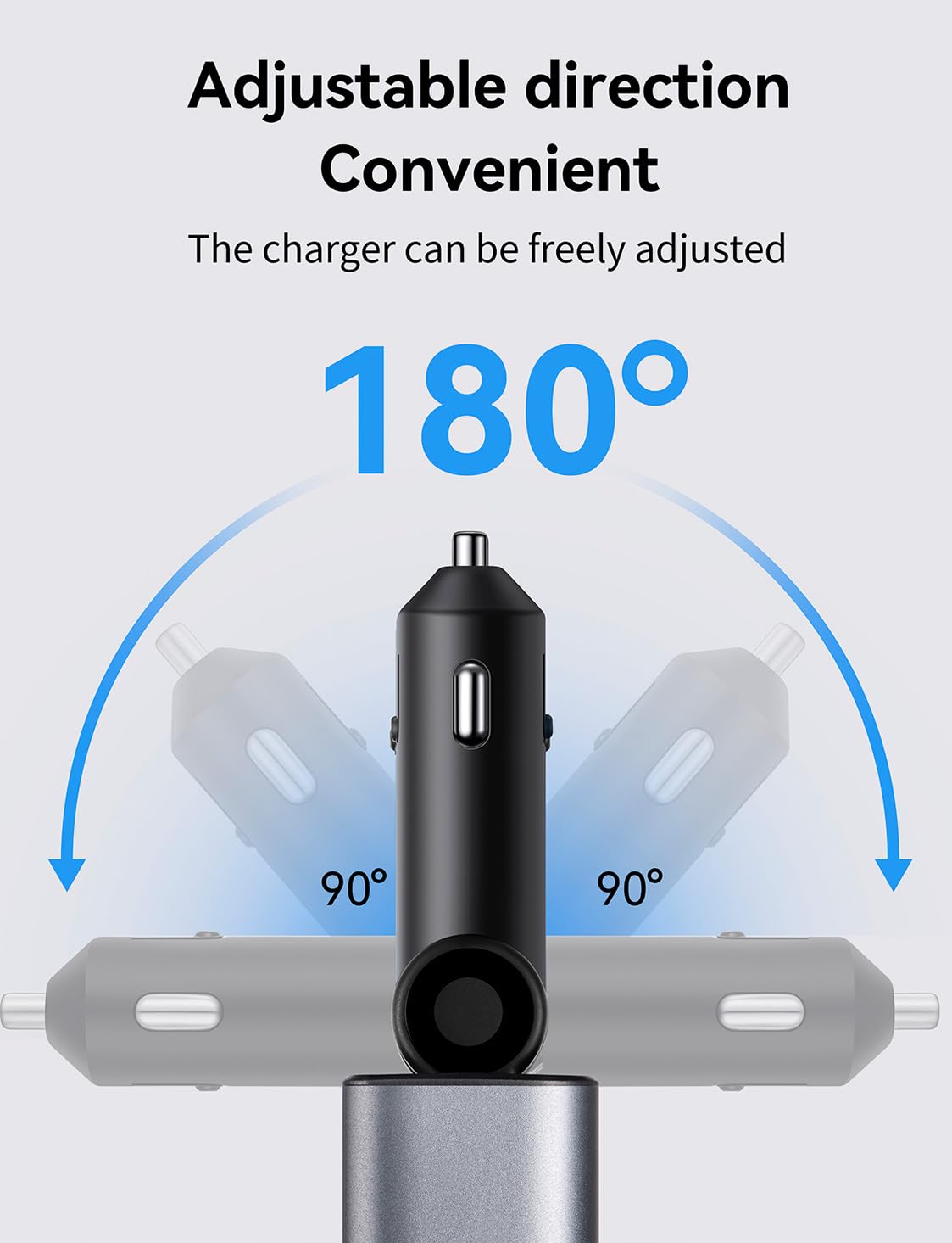 2Pack 4 in 1 Retractable Car Charger, 69W USB C Car Accessories Adapter for iPhone 17 USB C Charger Fast Charging,Truck Accessories,Travel Essentials