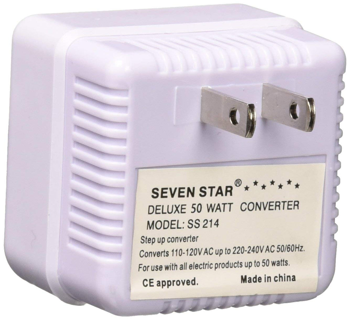 SEVEN STAR SS214 Deluxe 50 Watt Voltage Converter Step Up Transformer