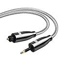EMK Optical Audio Cable, Toslink Optical to Mini Toslink Optical Cable with Braided Jacket for Home Theater, Sound Bar, TV, PS4, Xbox